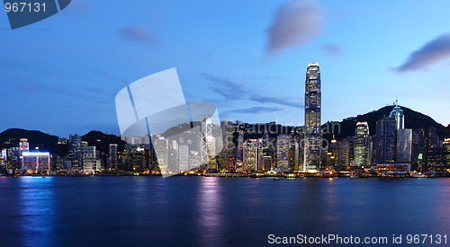 Image of Hong Kong skyline at night