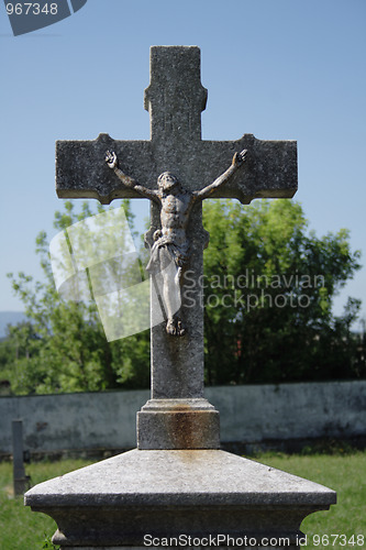 Image of crucifix and blue sky