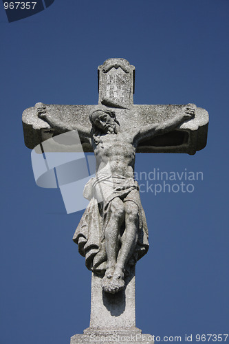 Image of crucifix and blue sky