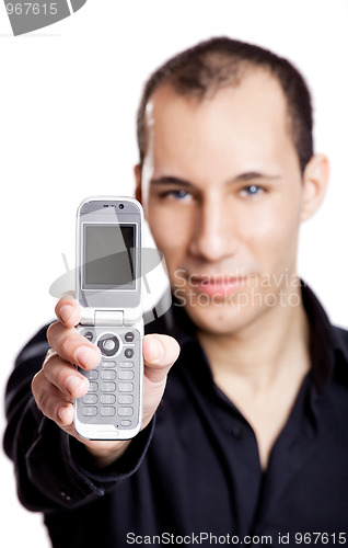 Image of Showing a cellphone