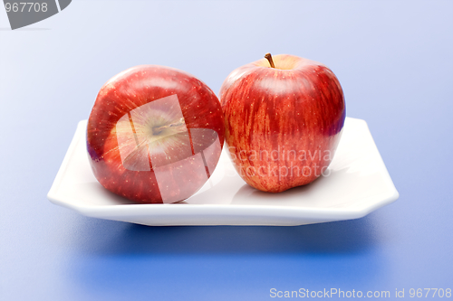 Image of Apples in white plate