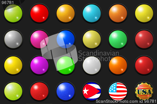 Image of Large 3D buttons