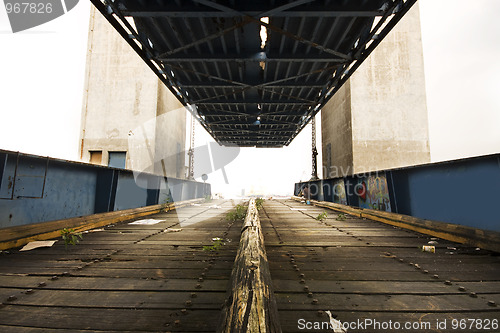 Image of old desert car ferry dock