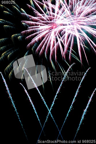 Image of Fireworks in the night sky