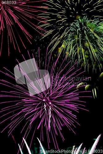 Image of Fireworks in the night sky