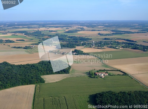 Image of Aerial view of South Loiret department