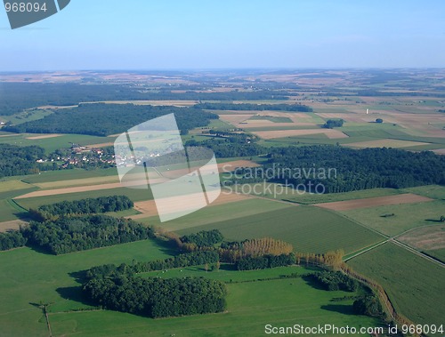 Image of Aerial view of countryside  north Yonne