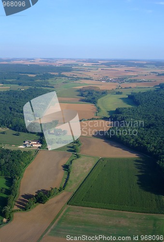 Image of Aerial view of countryside north Yonne 
