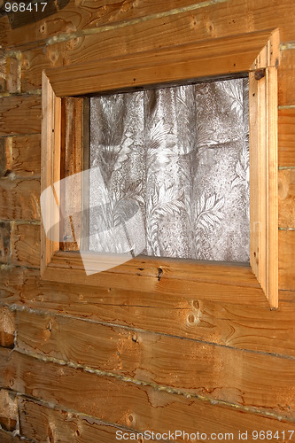 Image of Wooden door with window