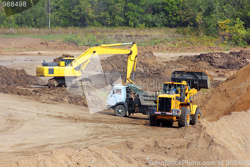 Image of sandpit - loader and tipper