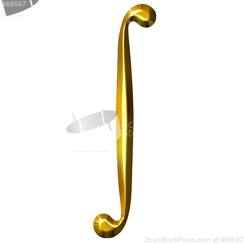 Image of 3D Golden Integral Symbol