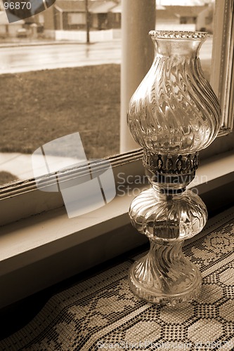 Image of Antique Lamp by the Window