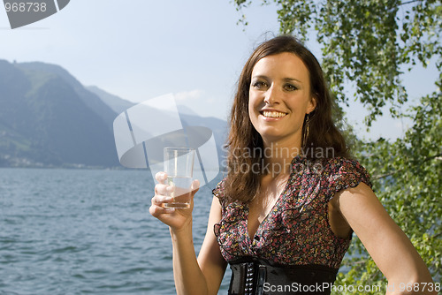 Image of Girl with glass of water