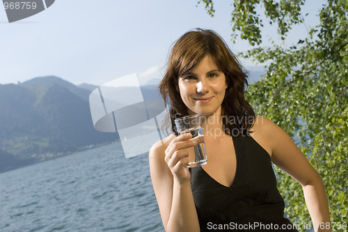 Image of Girl with glass of water