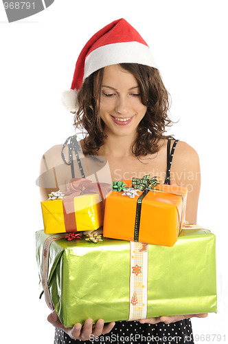 Image of Pretty girl at christmas
