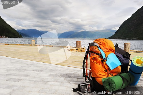 Image of Tourists backpack