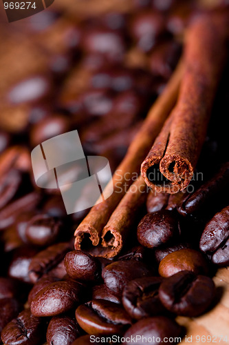 Image of coffee beans and cinnamon