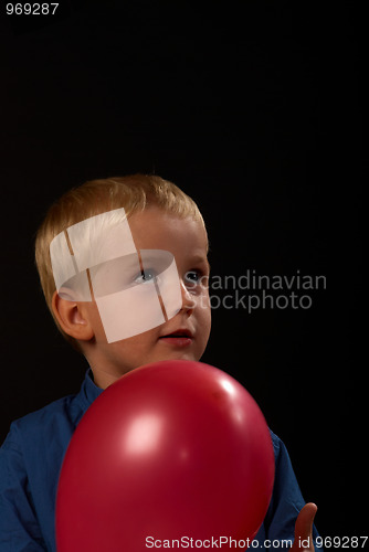 Image of Happy boy with balloon