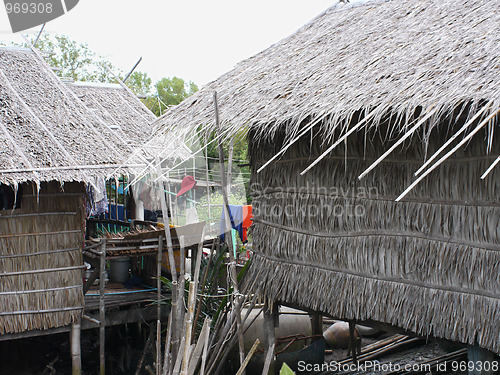 Image of Straw houses in Thailand