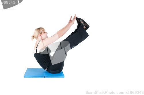 Image of Fitness instructor  isolated on white