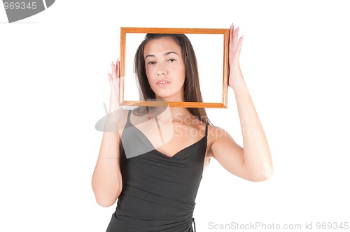 Image of Woman with frame