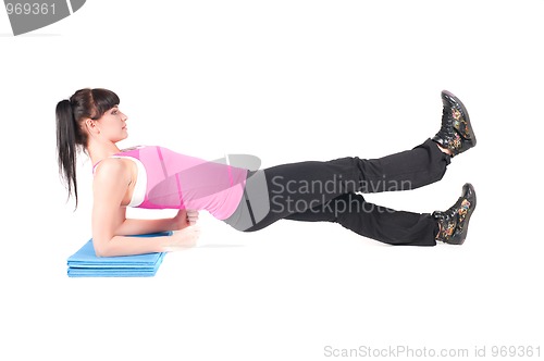 Image of Fitness instructor  isolated on white