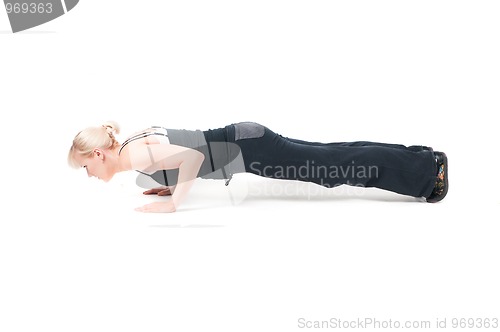 Image of Fitness instructor  isolated on white