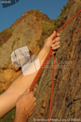 Image of Hands Belaying