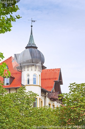 Image of house with tower in bavaria