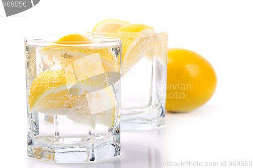 Image of  soda water and lemon