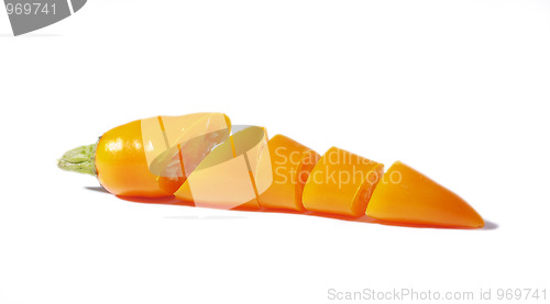 Image of Sliced yellow chili pepper