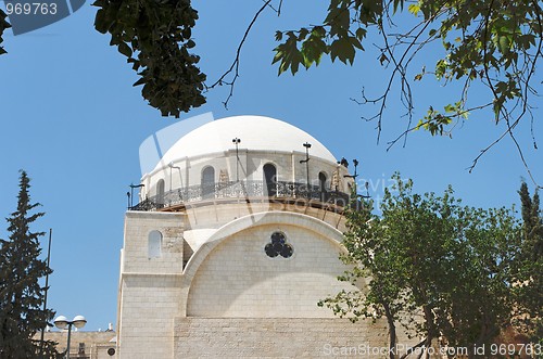 Image of Hurva Synagogue in Jewish Quarter of the Old City in Jerusalem