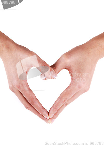 Image of Hands building an heart.