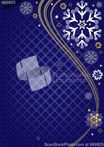 Image of Dark blue christmas frame