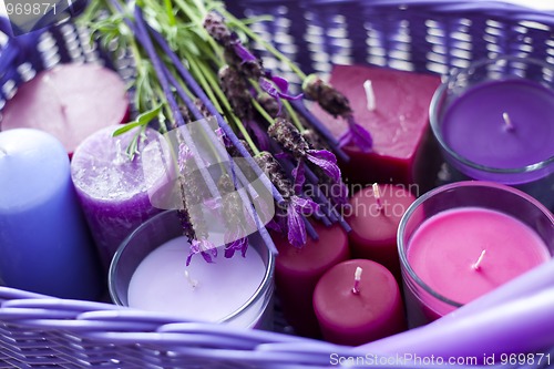 Image of basket with candles