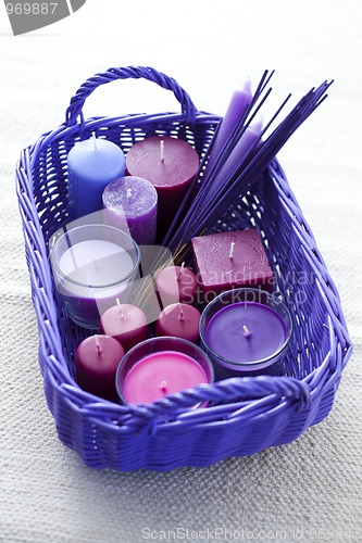 Image of basket with candles