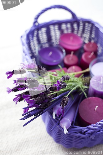 Image of basket with candles