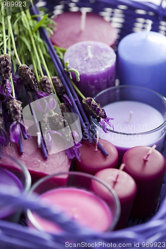 Image of basket with candles