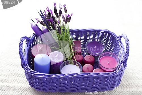 Image of basket with candles