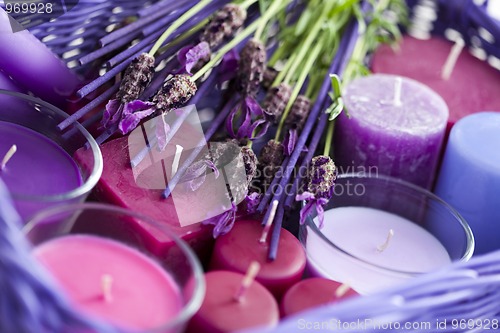 Image of basket with candles