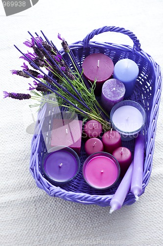 Image of basket with candles