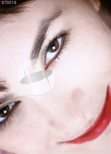 Image of Beautiful young woman face. 