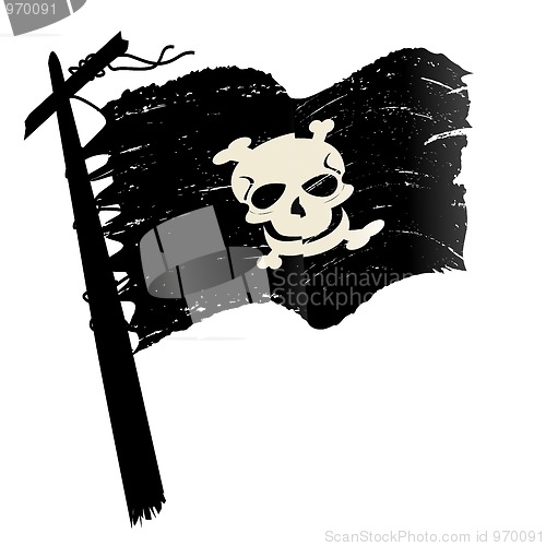 Image of Grunge pirate flag