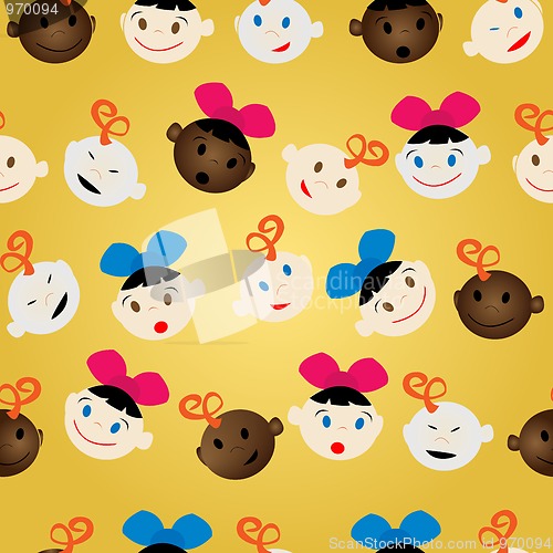 Image of newborn faces pattern