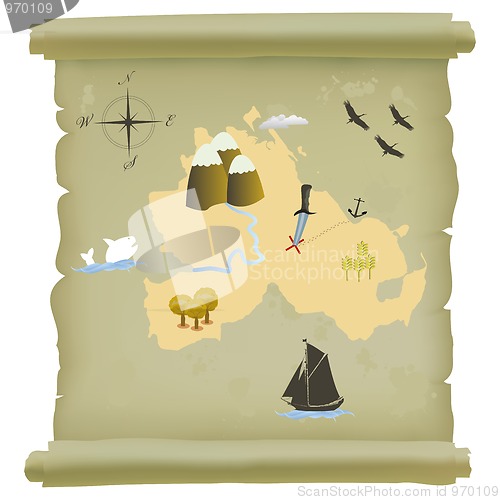 Image of  treasure island map