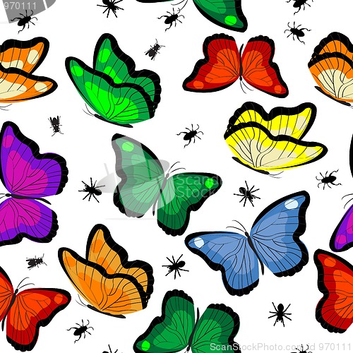 Image of Seamless with butterflies