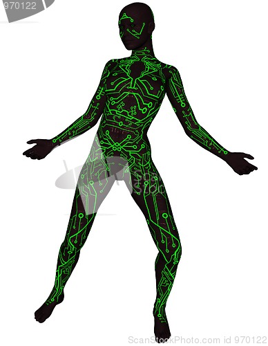 Image of Woman sci-fi android