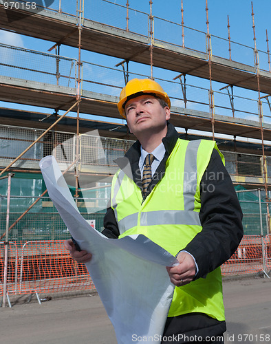 Image of Architect on building site