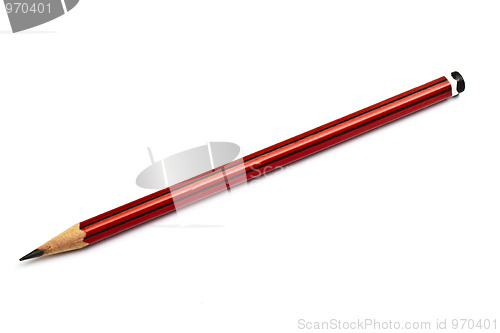 Image of Red pencil isolated on white 