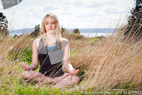 Image of Meditating yoga woman